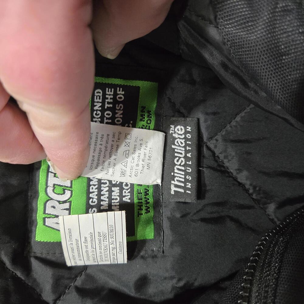 Men's Arctic Cat Snowmobile Jacket Thinsulate Insulation Scotchlite Reflective - Picture 8 of 9